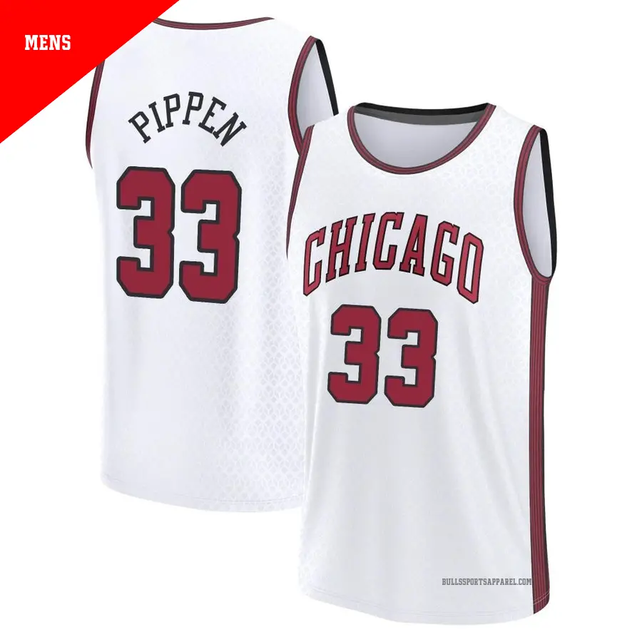 33 Men s Scottie Pippen Chicago Bulls 2022 23 Swingman White City Edition Jersey